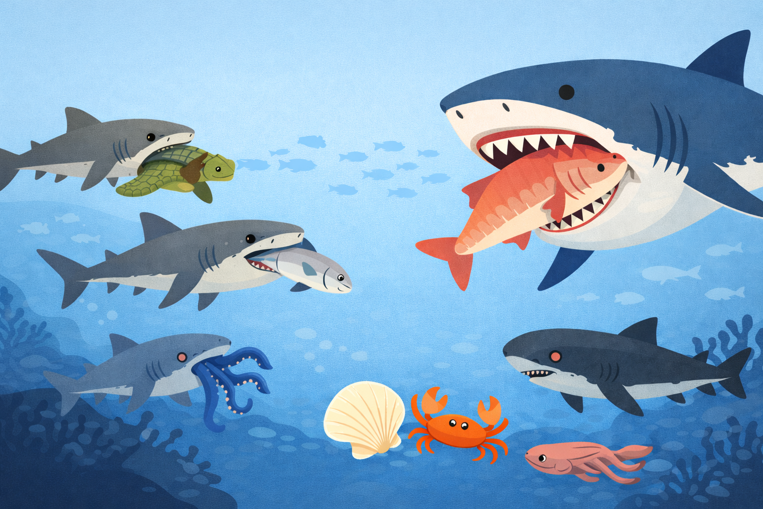 サメは何を食べる？｜食性・狩りのテクニック・歯の役割