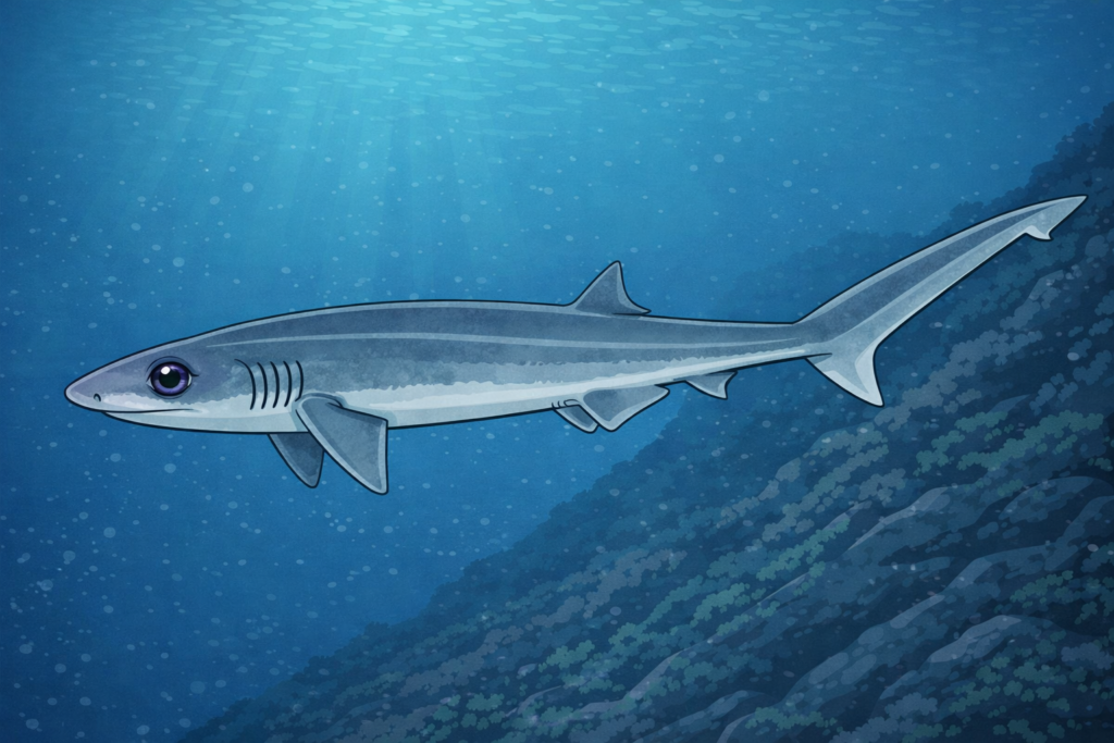 シロカグラ図鑑｜カグラザメとの違いは？6つのエラを持つ深海ザメの